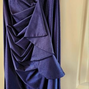 Beautiful Navy Blue Full Length Gown, XL